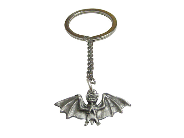 Small Pewter Bat Pendant Keychain