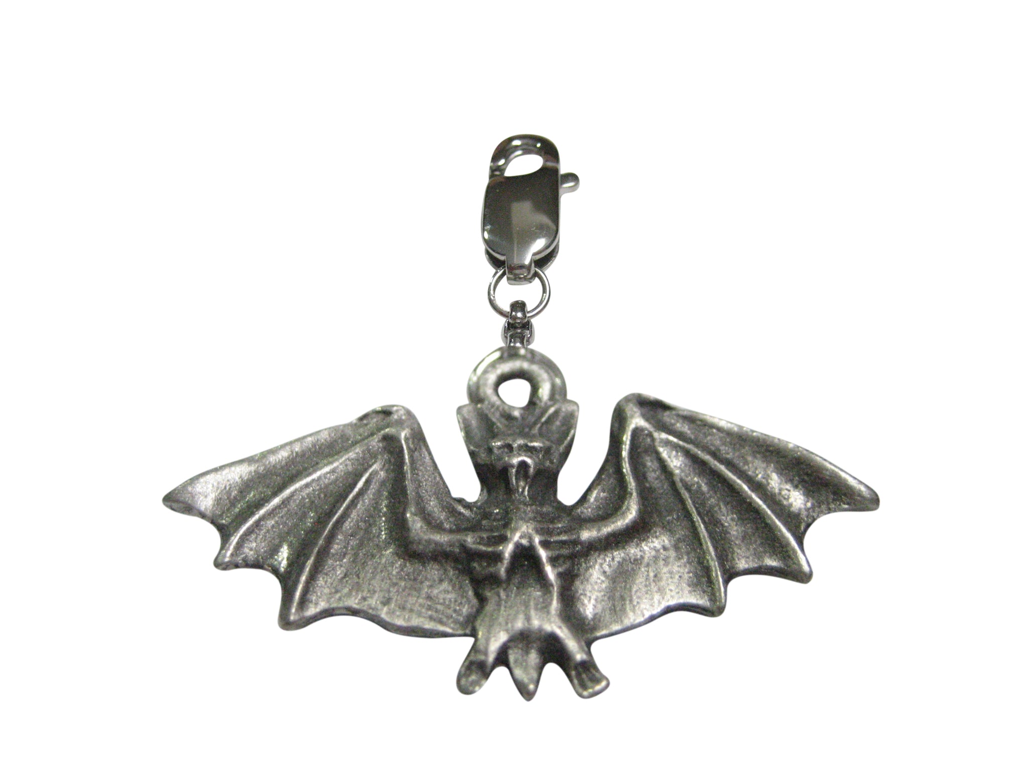 Small Pewter Bat Pendant Zipper Pull Charm - Kiola Designs
