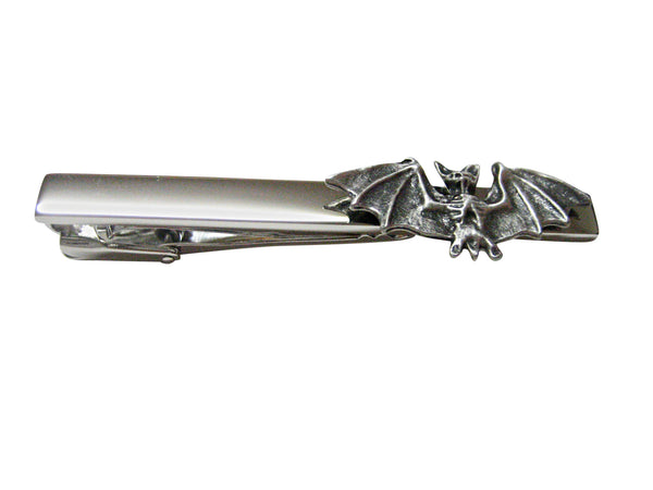 Small Pewter Bat Square Tie Clip