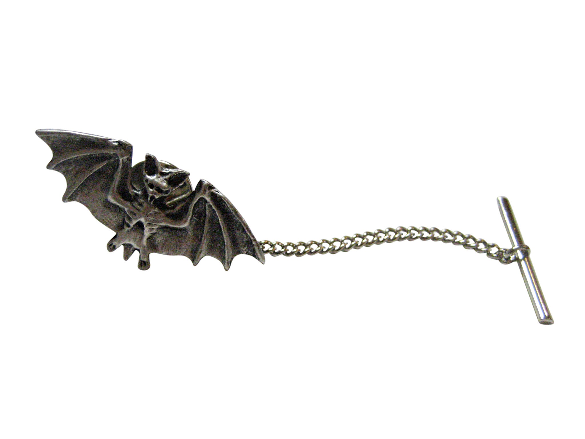 Small Pewter Bat Tie Tack