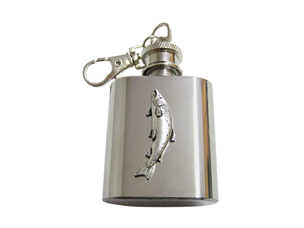 Small Salmon Fish 1 Oz. Stainless Steel Key Chain Flask