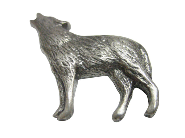 Small Textured Wolf Pendant Magnet