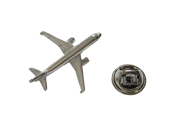 Smooth Commercial Jet Plane Lapel Pin