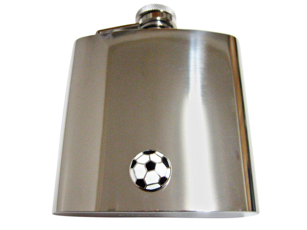 Soccer Ball 6 Oz. Stainless Steel Flask