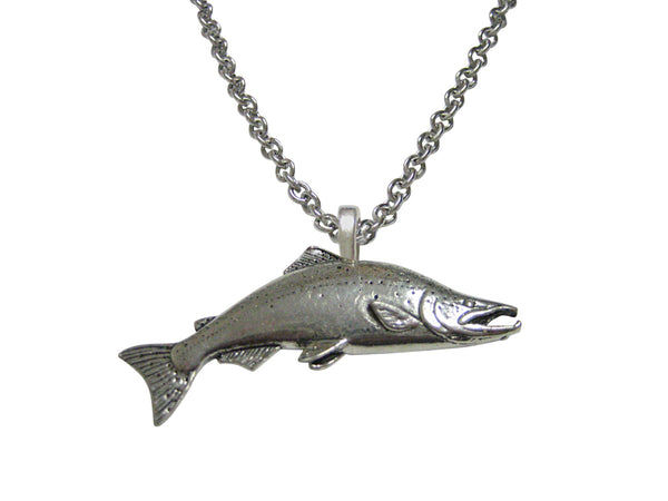 Sockeye Salmon Fish Pendant Necklace