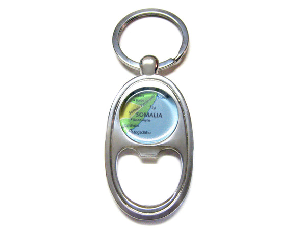 Somalia Map Bottle Opener Key Chain