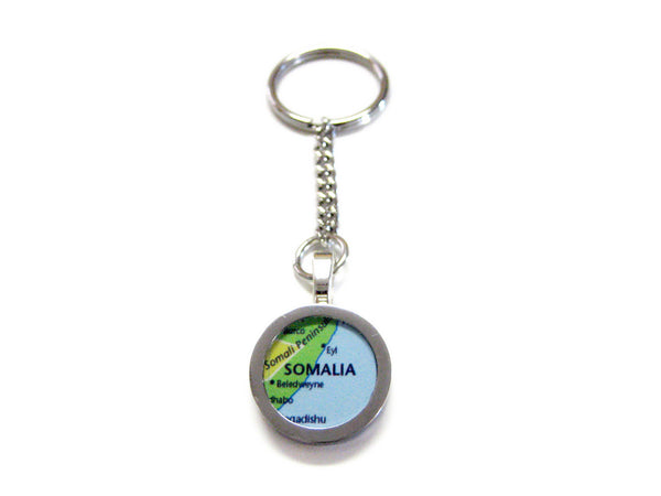 Somalia Map Pendant Keychain