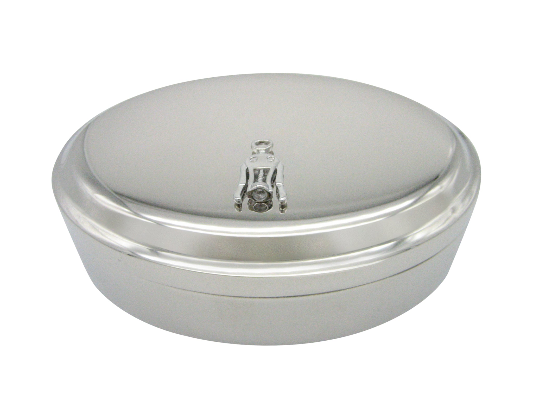 Sommelier Wine Screw Pendant Oval Trinket Jewelry Box