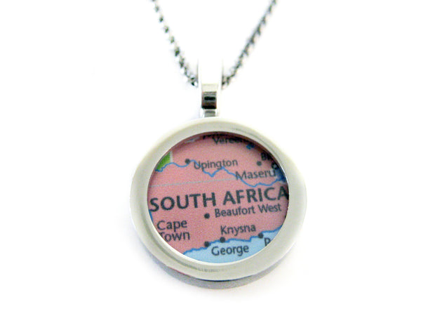 South Africa Map Pendant Necklace
