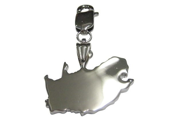 South Africa Map Shape Pendant Zipper Pull Charm