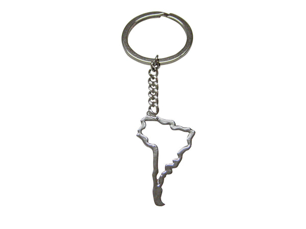 South America Map Outline Keychain