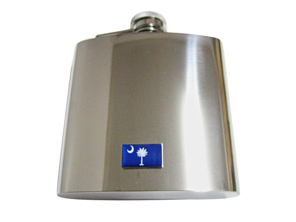 South Carolina State Flag Pendant 6 Oz. Stainless Steel Flask