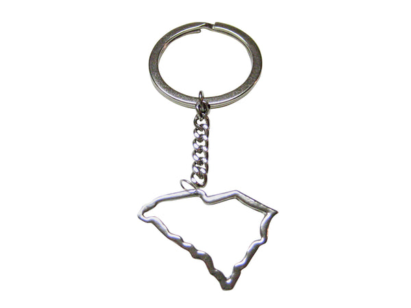 South Carolina State Map Outline Keychain