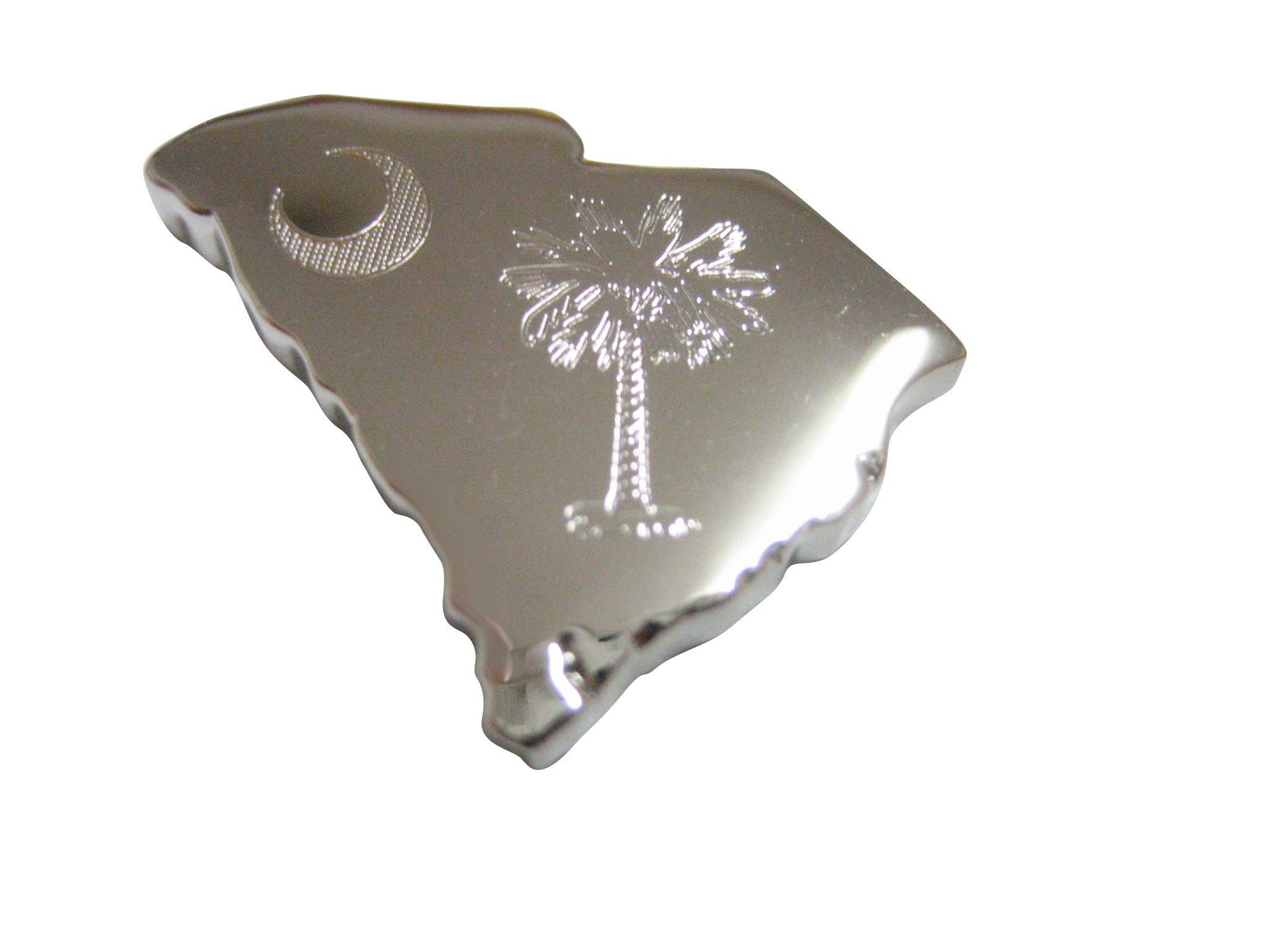 South Carolina State Map Shape and Flag Design Magnet