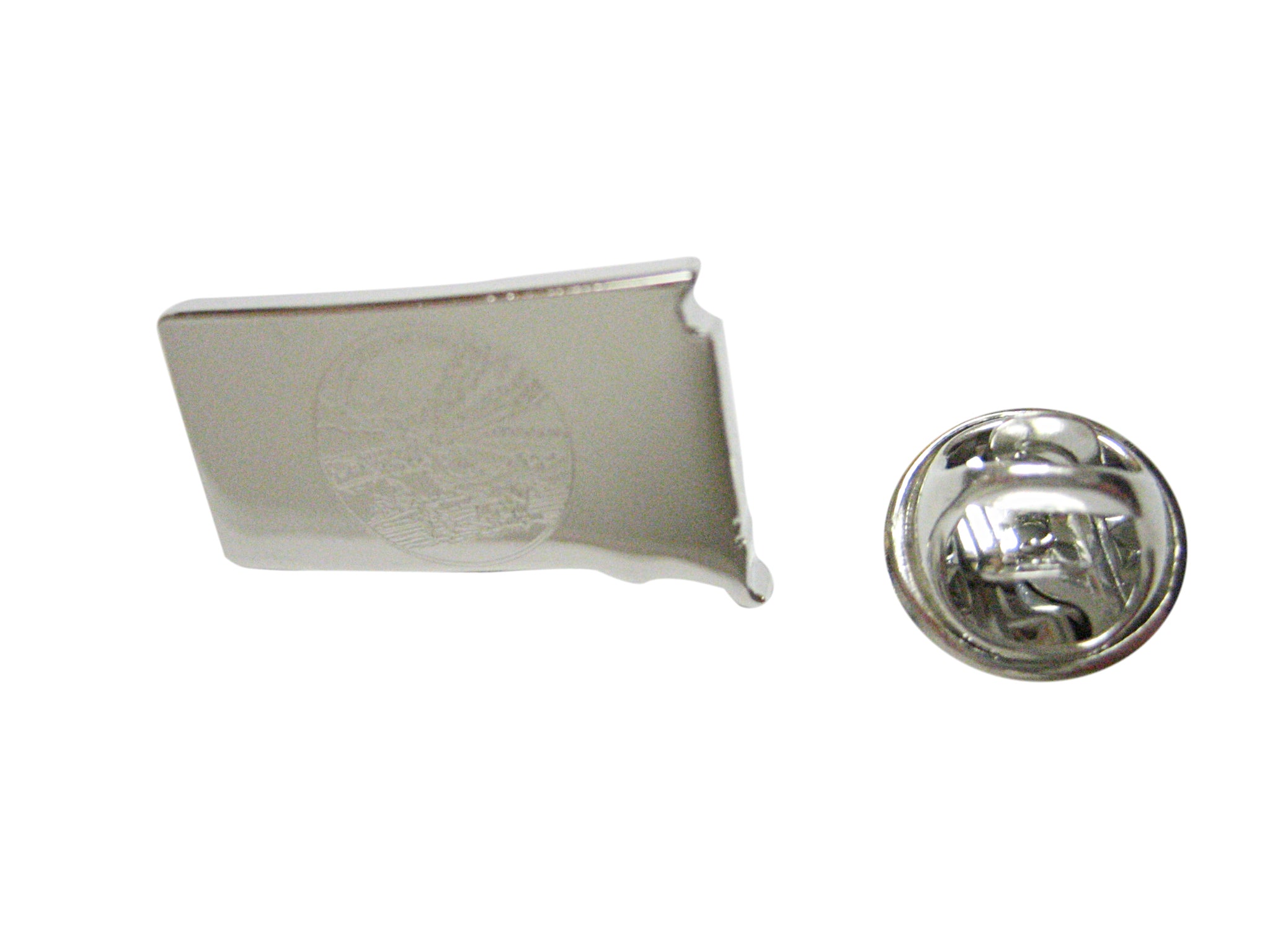 South Dakota Map Shape and Flag Design Lapel Pin