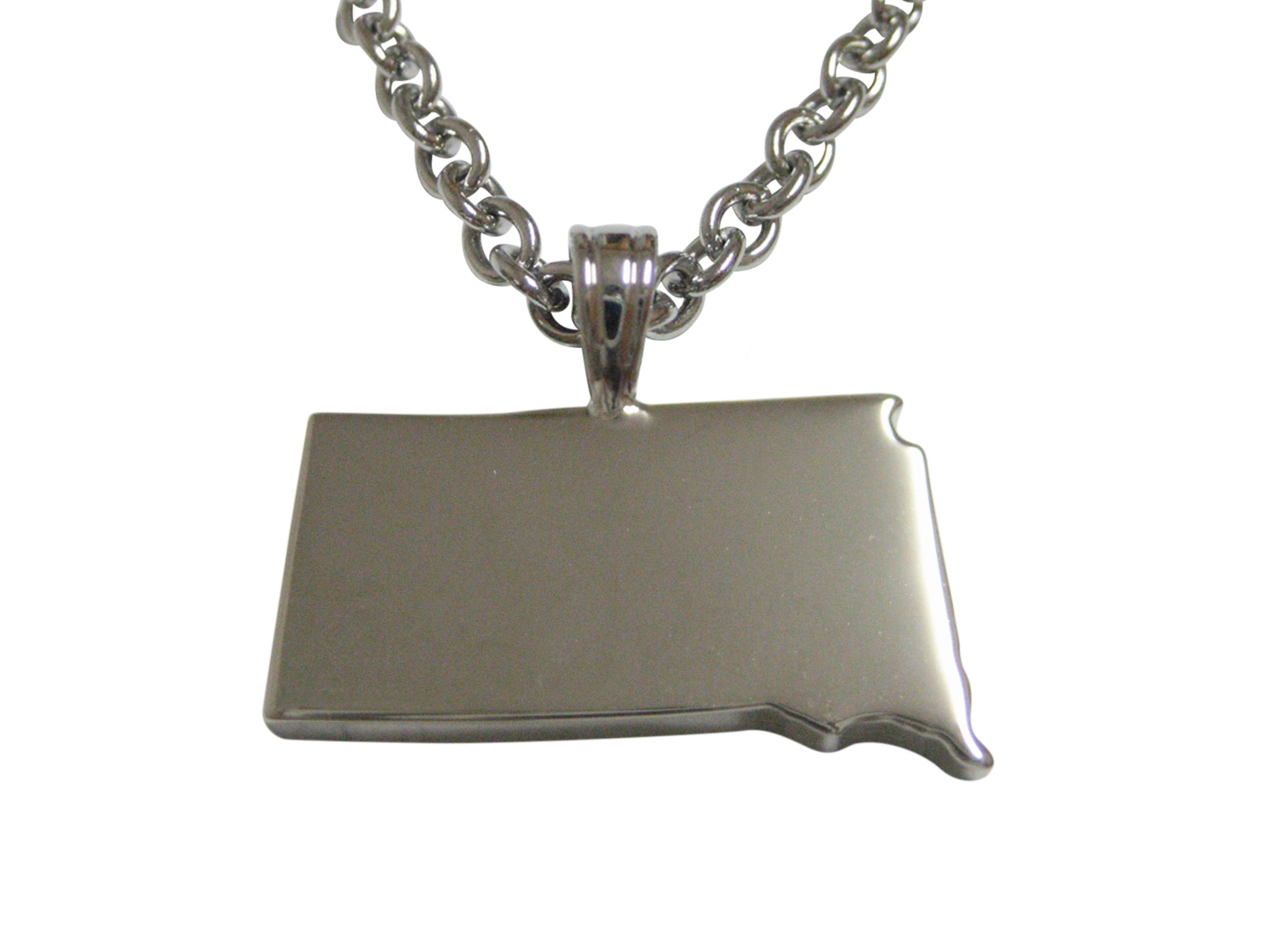 South Dakota State Map Shape Pendant Necklace