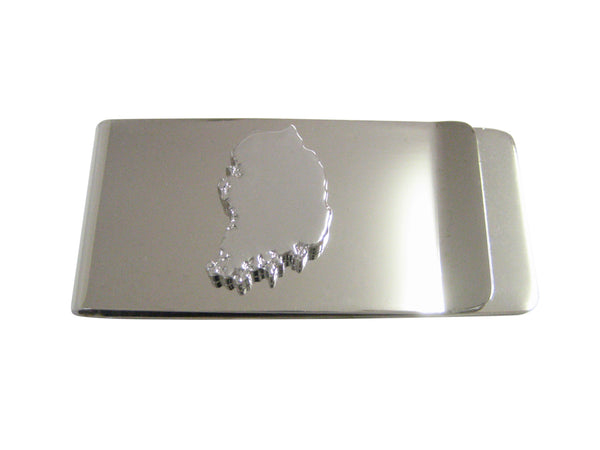 South Korea Map Shape Money Clip