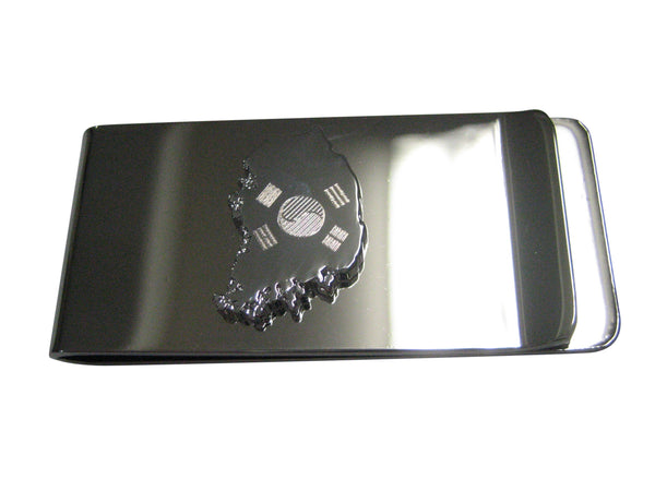 South Korea Map Shape and Flag Design Money Clip