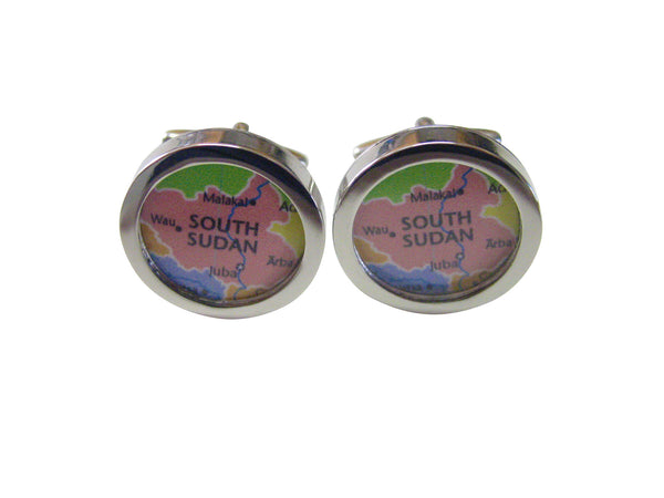 South Sudan Map Cufflinks