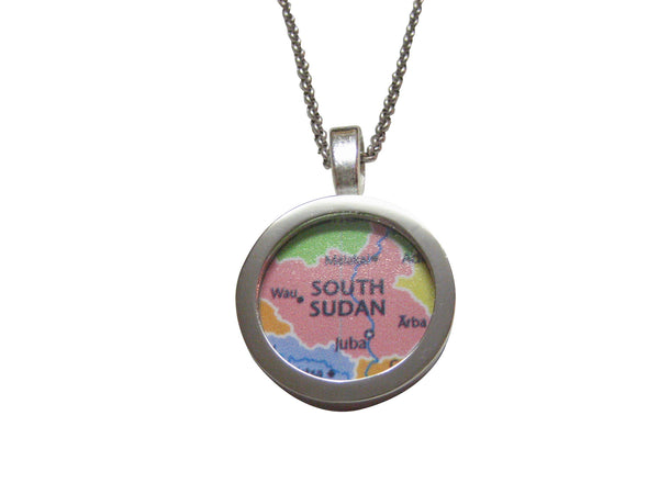 South Sudan Map Pendant Necklace