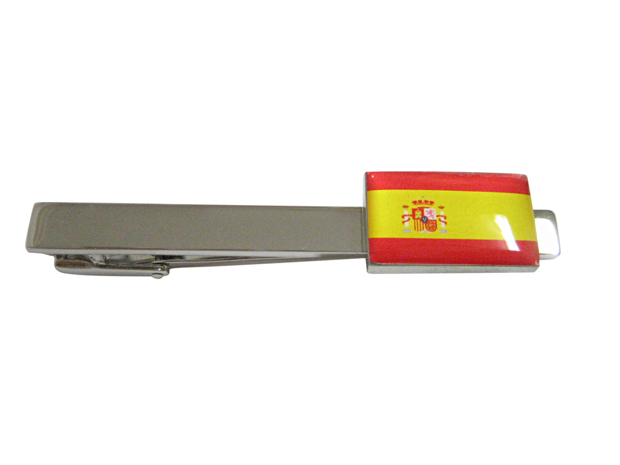 Spain Flag Pendant Square Tie Clip