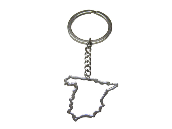 Spain Map Outline Keychain