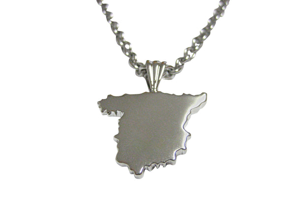 Spain Map Shape Pendant Necklace