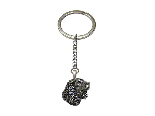 Spaniel Dog Head Pendant Keychain