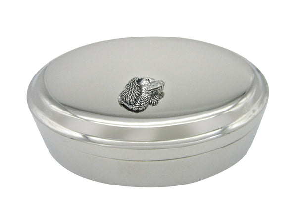 Spaniel Dog Head Pendant Oval Trinket Jewelry Box