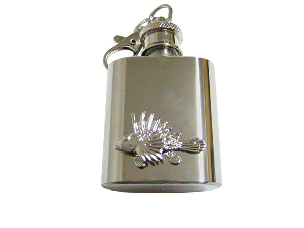 Spiky Tropical Fish 1 Oz. Stainless Steel Key Chain Flask