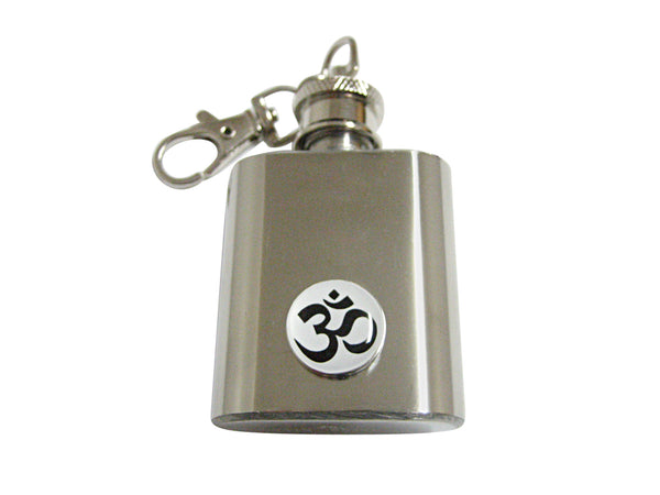 Spiritual Om Mystic Symbol 1 Oz. Stainless Steel Key Chain Flask