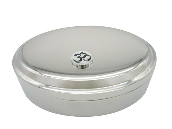 Spiritual Om Mystic Symbol Pendant Oval Trinket Jewelry Box