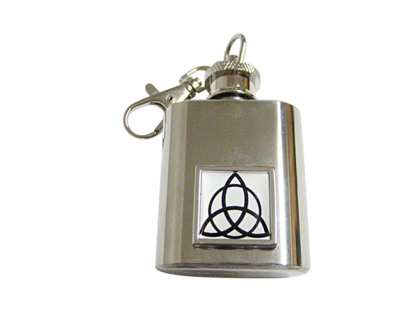 Square Celtic Design 1 Oz. Stainless Steel Key Chain Flask