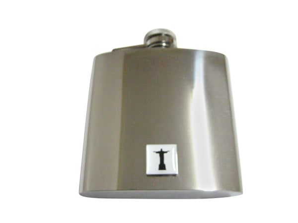 Square Christ The Redeemer Rio Statue 6 Oz. Stainless Steel Flask