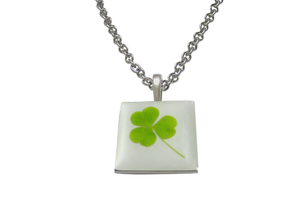 Square Clover Pendant Necklace