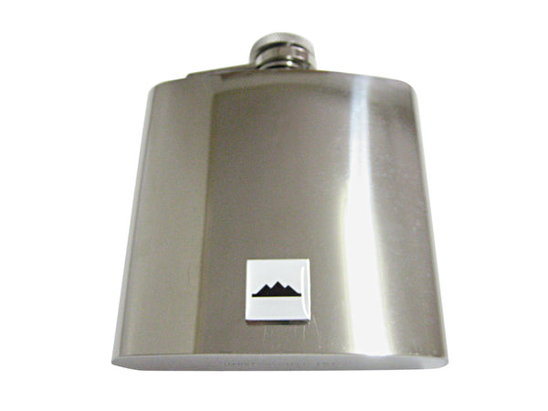 Square Iconic Pyramid 6 Oz. Stainless Steel Flask