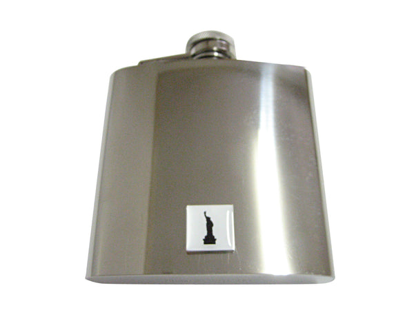 Square Iconic Statue of Liberty 6 Oz. Stainless Steel Flask