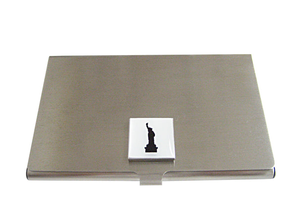 Square Iconic Statue of Liberty Business Card Holder