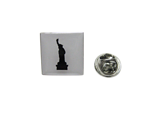 Square Iconic Statue of Liberty Lapel Pin