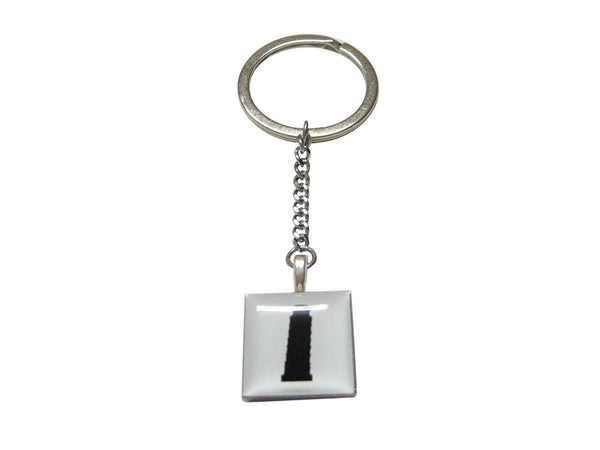 Square Leaning Tower of Pisa Pendant Keychain