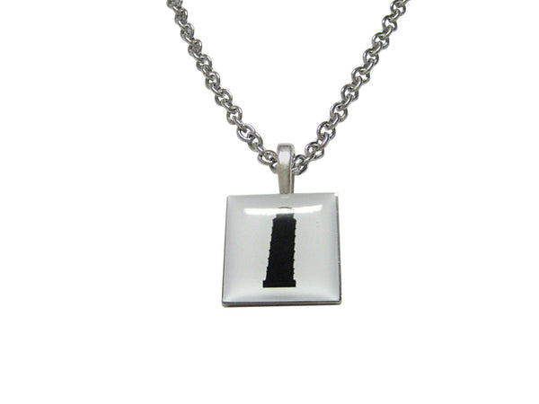 Square Leaning Tower of Pisa Pendant Necklace