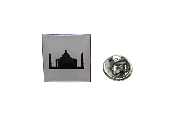 Square Taj Mahal Lapel Pin