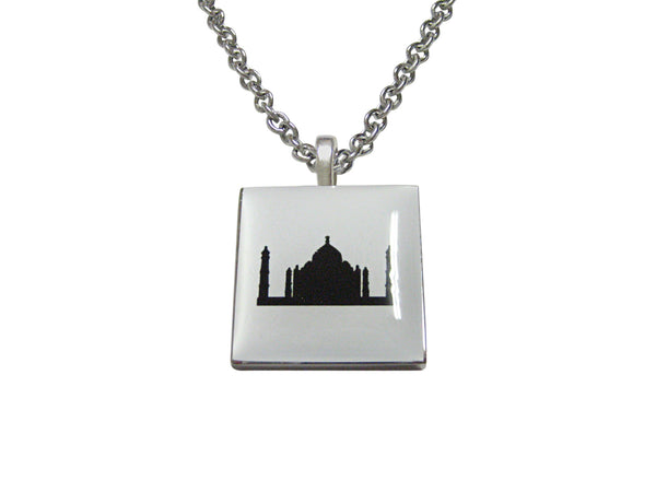 Square Taj Mahal Pendant Necklace