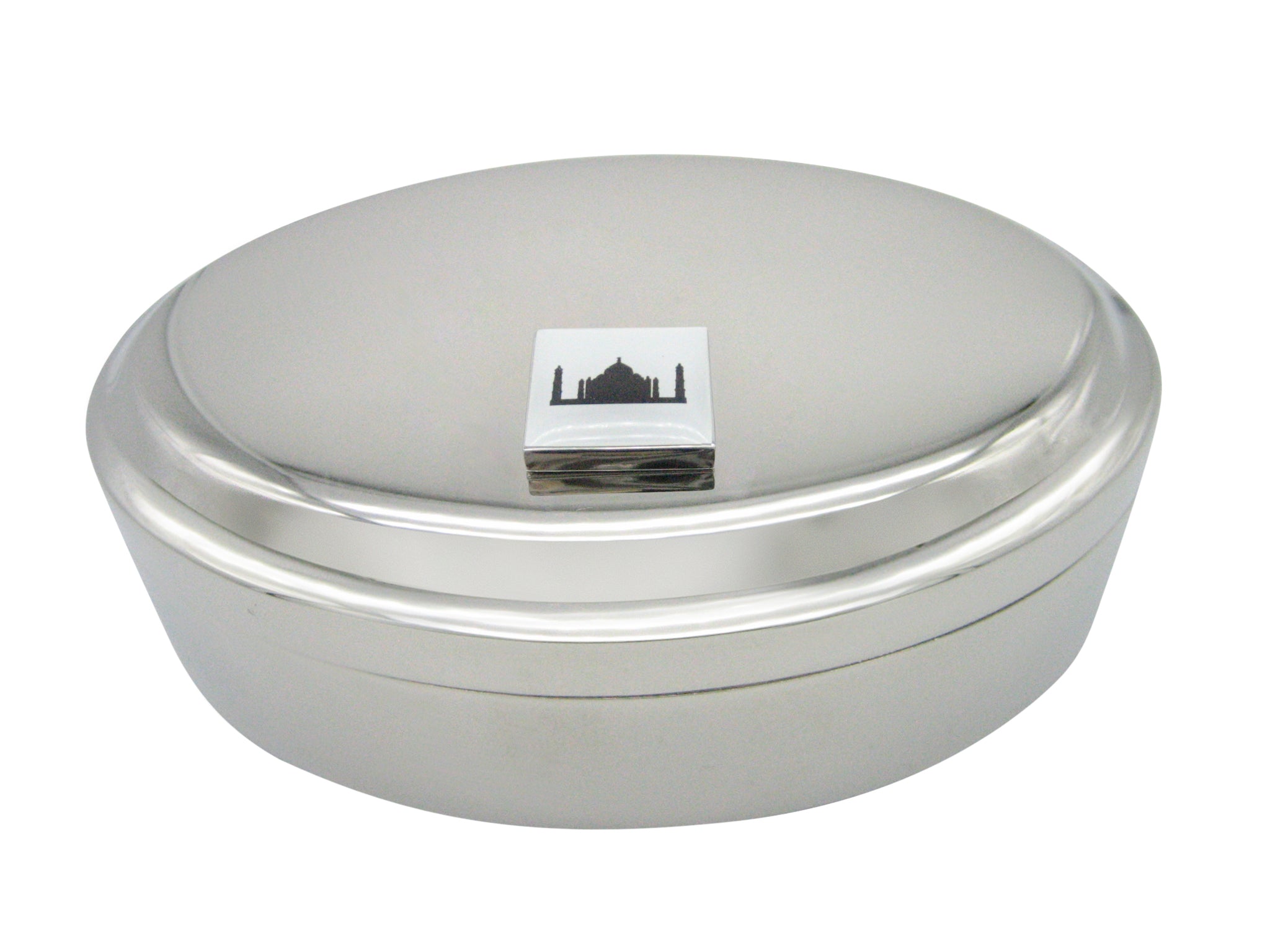 Square Taj Mahal Pendant Oval Trinket Jewelry Box