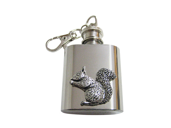 Squirrel 1 Oz. Stainless Steel Key Chain Flask