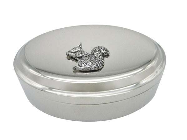 Squirrel Pendant Oval Trinket Jewelry Box