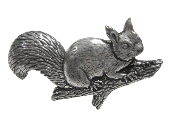 Squirrel on Branch Adjustable Size Fashion Ring