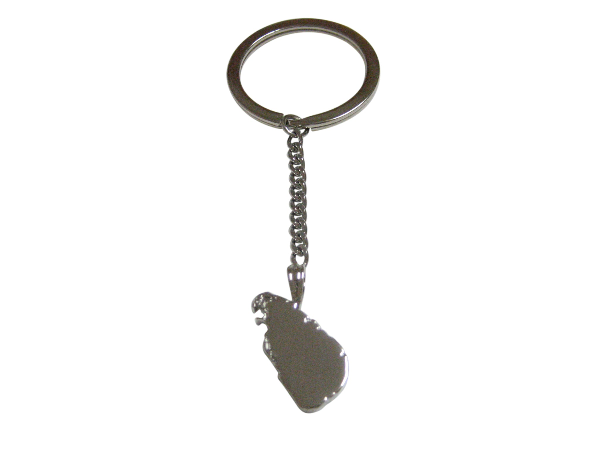 Sri Lanka Map Shape Pendant Keychain