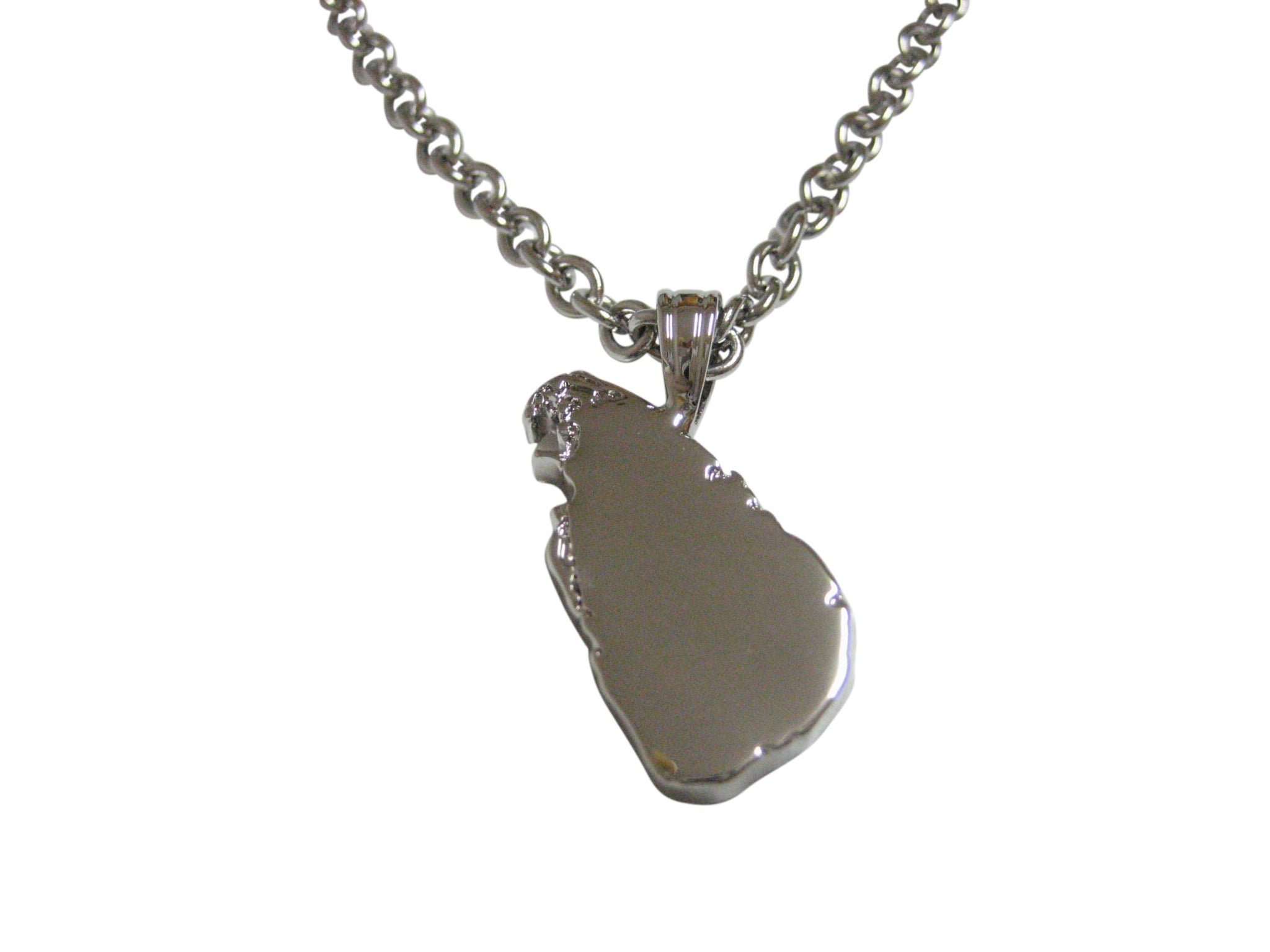 Sri Lanka Map Shape Pendant Necklace