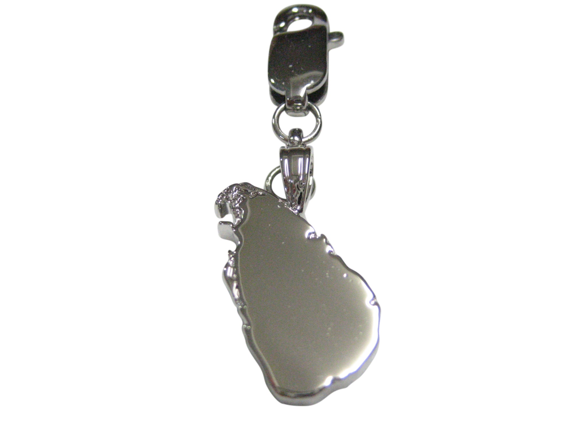 Sri Lanka Map Shape Pendant Zipper Pull Charm